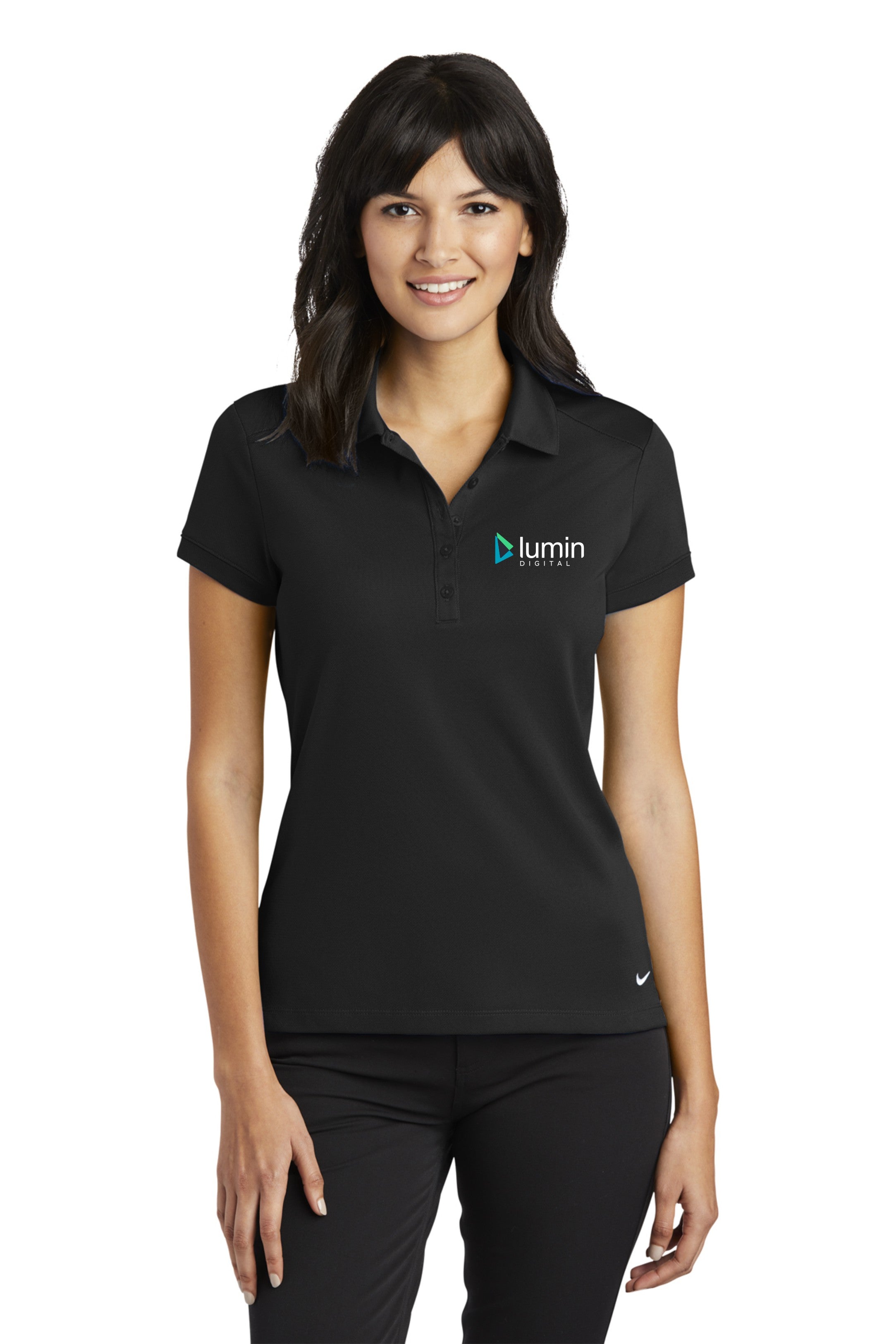 Ladies Nike Dri-FIT Solid Icon Pique Modern Fit Polo