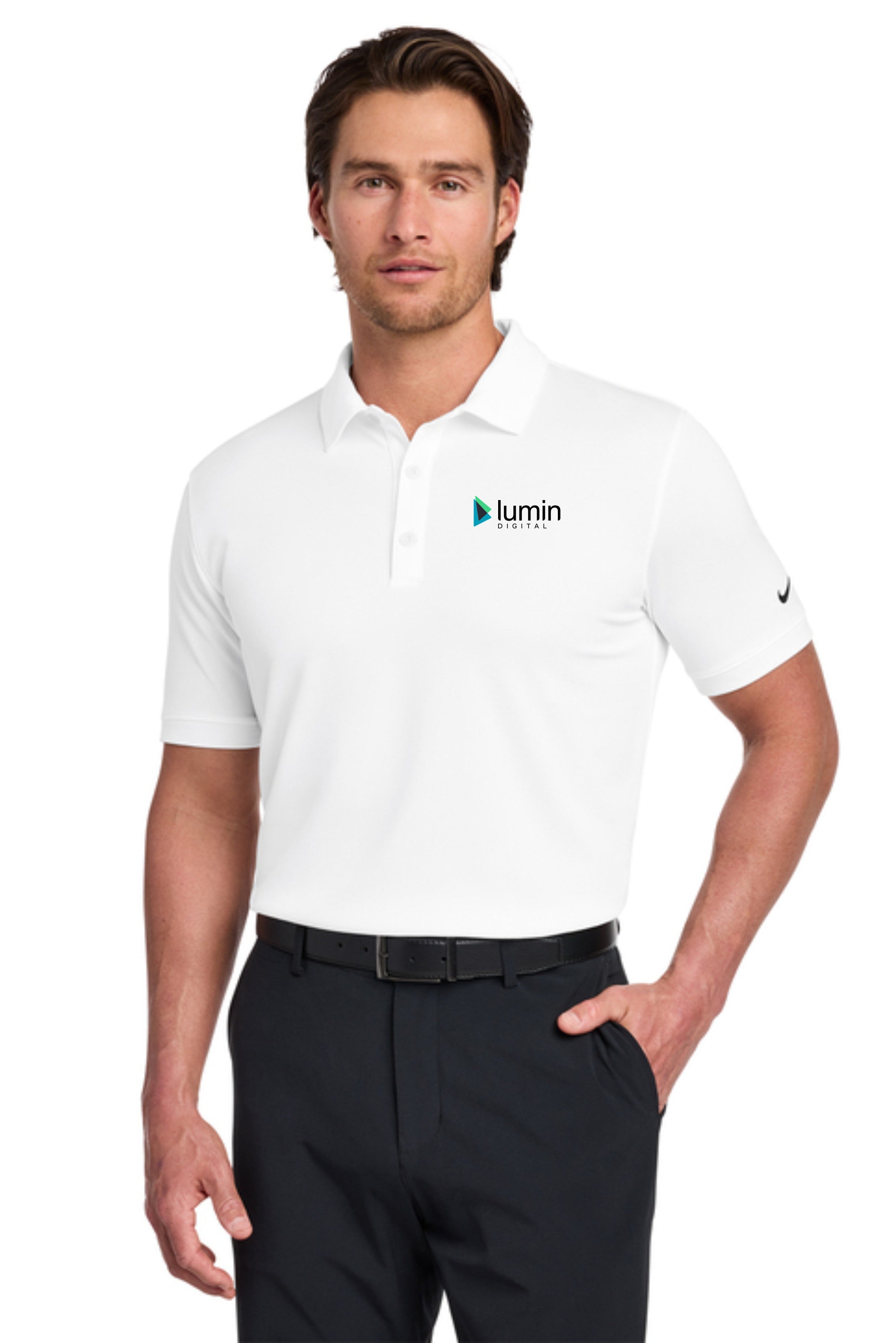 Men's Nike Dri-FIT Solid Icon Pique Modern Fit Polo
